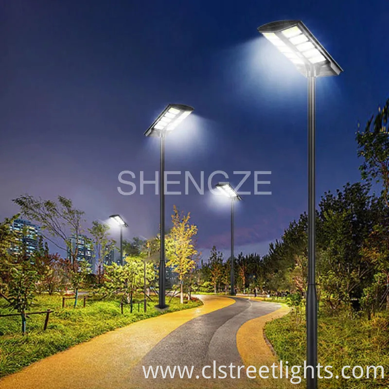 60W/80W/120W 150 Solar Energy Saving Lighting Motion Sensor Flood Lamp All in One Garden Road Outdoor Powered LED Solar Street Light
